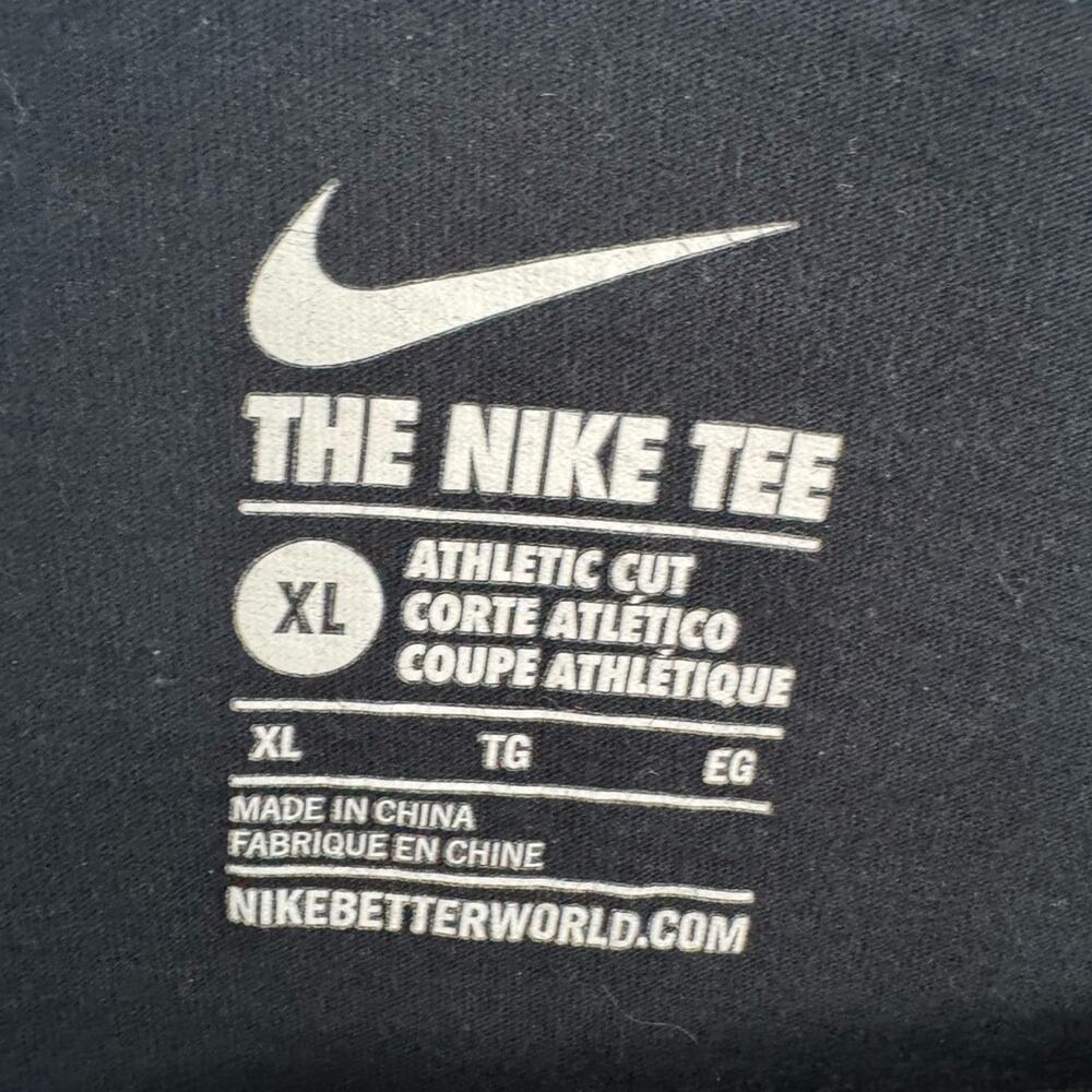 NIKE Mens Navy Blue Logo Tee Shirt  XL Athleisure Gym - Picture 2 of 3